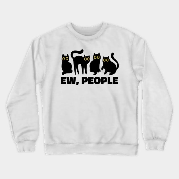 Antisocial Cats: The Introverted Feline Experience Crewneck Sweatshirt by elaissiiliass